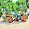 创意卡通小多肉盆栽可爱兔子，三轮车花盆肉肉组合盆栽，幼儿园小礼物