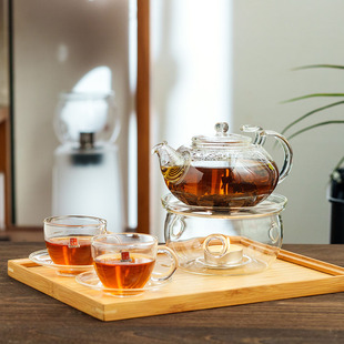 一屋窑防掉盖加厚玻璃，耐高温茶具耐热花茶壶，泡茶壶沏茶玻璃壶