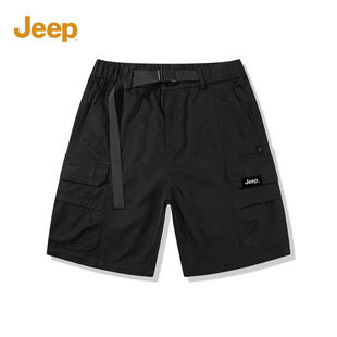jeep吉普男士五分裤，夏季美式直筒休闲裤男生2024工装短裤男款