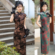老上海旗袍年轻款气质2024年中国风改良版复古日常可穿连衣裙