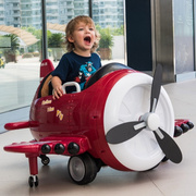 儿童电动车四轮遥控汽车玩具车可坐人男女宝宝小孩飞机童车摇摆