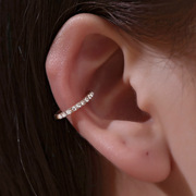 韩版简约经典款耳饰小众设计耳夹镶钻假耳钉无耳洞单只耳环耳骨夹