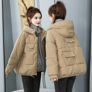 冬季羽绒棉服女短款加厚棉衣，2022韩版宽松小个子棉袄面包服潮