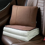 定制汽车抱枕被子两用折叠加厚翻毛皮创意夏季车载车用空调被腰靠