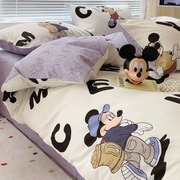 迪士尼卡通纯棉床上四件套，100全棉儿童床，品被套床单床笠款三件套4