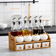日式家用陶瓷调味罐调料盒，套装厨房组合玻璃，油瓶酱醋油壶调料瓶罐