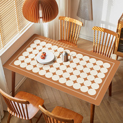 桌布免洗防油防水现代家用轻奢茶几餐桌垫防烫长方形pvc书桌台布