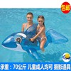 bestway出口儿童充气蓝鲸座骑男女孩戏水冲气海豚动物泳池玩具