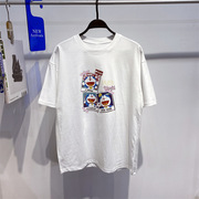 2022夏季男装时尚圆领机器猫卡通情侣短袖男T恤潮 B2DAC2910