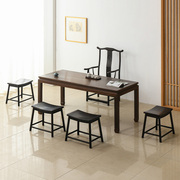 鸡翅木书桌胡桃木色中式干泡桌简约实木办公台红木写字台定制颜色