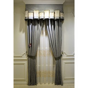 一帘幽梦中式古典提花客厅卧室窗帘有样品处理成都测量