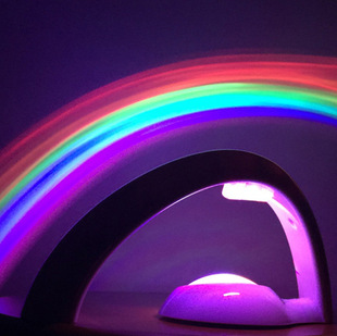 二代彩虹投影仪投影灯工厂销蛋形彩虹投影led灯弧形七彩小夜灯