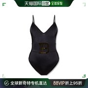香港直邮Balmain 巴尔曼 女士黑色徽标搭扣连体泳衣