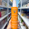 新版法国VICHY薇姿SPF50+成人防晒喷雾200ml防水防汗面部身体可用