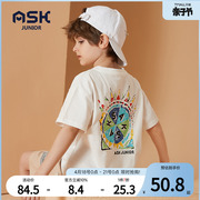 ASKjunior童装男童t恤短袖夏季纯棉儿童上衣夏季男孩衣服短t