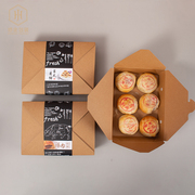 苏式月饼包装盒子6粒装鲜肉月饼牛皮，纸盒酥皮蛋黄酥礼盒2023