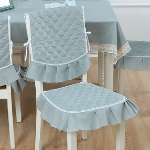 中式家用椅子套罩长方形餐桌，桌布布艺简约现代餐椅垫套装椅垫坐垫