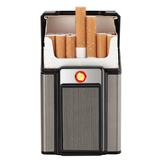 焦点铝合金烟盒YH071 可充电点烟器20支烟盒金属拉 跨境