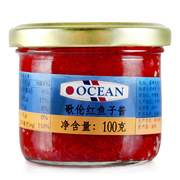 瑞典进口歌伦红鱼子酱100g 圆鳍鱼鱼子 寿司食材海鲜水产
