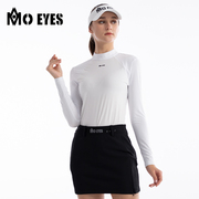 moeyes魔眼高尔夫服装女长袖，t恤秋冬后背隐形拉链运动服打底衫