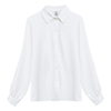 设计感小众白色衬衫百搭垂感宽松学生上衣长袖春秋款雪纺女士衬衫