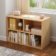 实木色书柜置物柜客厅靠墙，儿童收纳小柜子，储物柜矮书架置物架落地