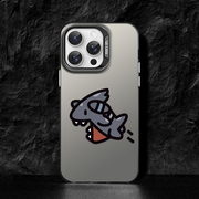 适用苹果15Pro手机壳潮牌鲨鱼iPhone14ProMax彩银磨砂肤感13Pro高级感12喷火龙11妙蛙种子15plus创意个性男款