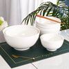 纯白骨瓷碗家用4.5英寸饭碗5英寸陶瓷碗汤碗家用面碗白瓷碗(白瓷碗)微波炉