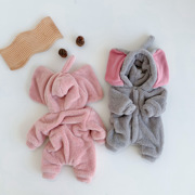 网红婴儿衣服宝宝秋冬装套装连体可爱韩版卡通外出抱衣毛毛衣冬季