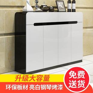 鞋柜代简约现欧木式制b-11门，玄关隔断柜烤漆大容量白色厅田园
