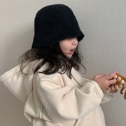 2023冬季童装韩版加绒加厚上衣明线儿童绗线带帽儿童抓绒纯色卫衣