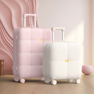 芒果鸟行李箱20寸登机小寸粉色旅行箱万向轮可爱密码箱拉杆箱
