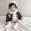 女童毛衣外套秋装韩版婴儿绣花针织，开衫宝宝童装棉纱百搭毛线上衣