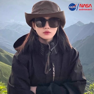 nasa冲锋衣男女户外登山服外套，可拆卸帽子防风，防水夹克女风衣内胆