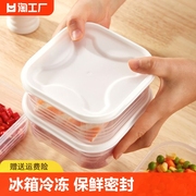 冰箱专用冷冻收纳盒分装食品级保鲜盒密封塑料分格小盒子整理家用
