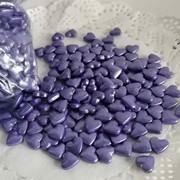 紫色小爱心糖 糕点装裱diy烘焙原料裱花蛋糕装饰情人节彩珠糖500g