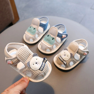 婴儿凉鞋夏季女男宝学步包头软底防滑儿童女孩2023小1-2岁