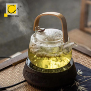 奇高chikao日式玻璃茶壶茶具套装不锈钢过滤泡茶器带盖耐高温加厚