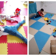 儿童拼图泡沫地垫60x60加厚卡通爬行垫卧室家用地板拼图地贴防摔