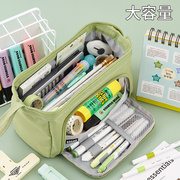 开窗船型大容量笔袋，简约高颜值流行女孩中学生ins日系文具盒