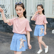 日本gk版女童短袖短裤套装中大童，女装夏装12八13十10到15岁小学