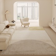 现代简约客厅地毯轻奢高级沙发毯家用奶油风卧室地垫防水可擦免洗