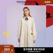 TeenieWeenie小熊奥莱长袖连衣裙宽松韩版长清新少女感女春