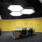 六角形蜂窝灯几何led吸顶灯创意幼儿园教室网咖灯个性办公室灯具