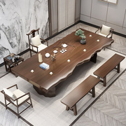 实木大板泡茶桌新中式茶桌椅，组合功夫客厅家用办公室一体茶台茶几