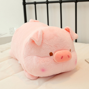 小猪抱枕粉色趴趴猪公仔，超软萌毛绒玩具，抱枕床上睡觉长枕头男朋友