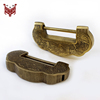 中式仿古雕花铸造纯铜挂锁元宝，锁箱子柜子复古铜，锁老式结婚老锁头