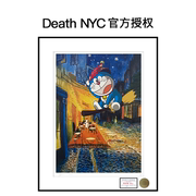 Death NYC授权哆啦A梦 限量亲签潮流版画  保真装饰画