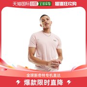 香港直邮潮奢 Ea7 男士EA7 core 徽标浅粉色T恤