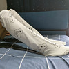纯棉睡眠袜女空调房晚上睡觉穿的袜子男士空调袜睡袜宽松护理脚套